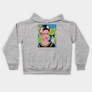 Frida with Tuxedo Cat Kids Hoodie